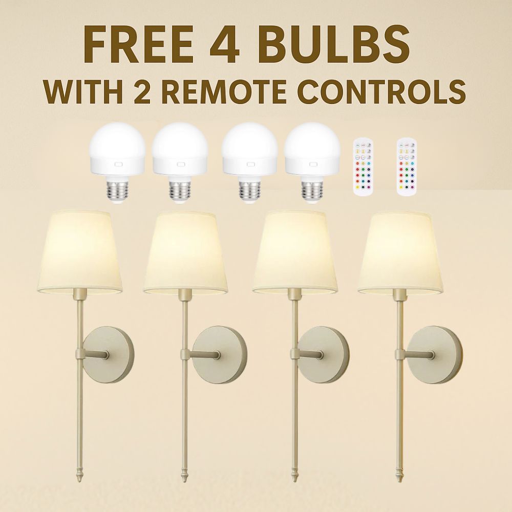 Wireless Wall Sconces (Set of 2) – Buy One, Get One Free
