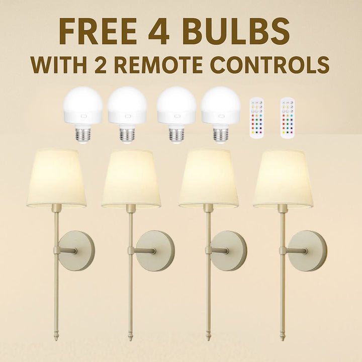 Wireless Wall Sconces (Set of 2) – Buy One, Get One Free