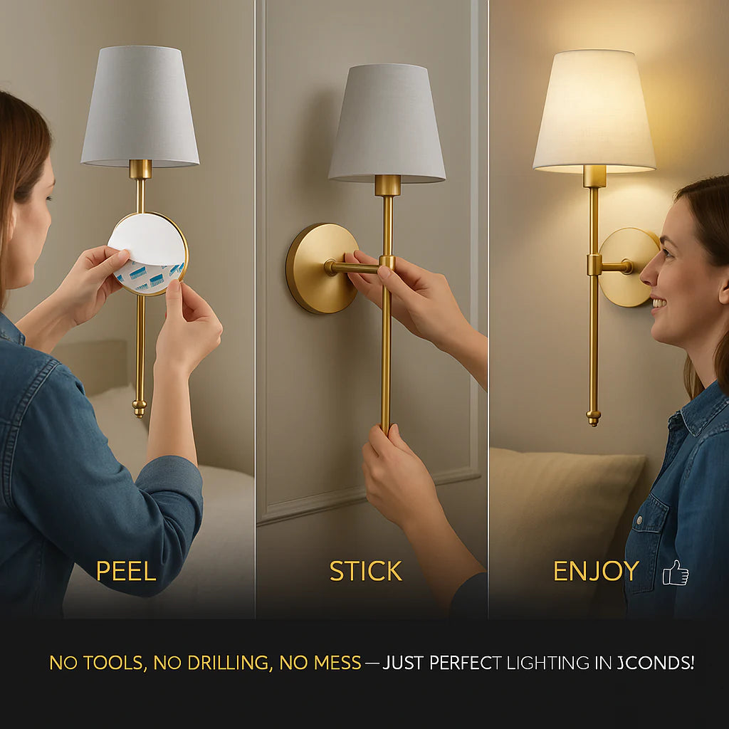 Wireless Wall Sconces (Set of 2) – Buy One, Get One Free
