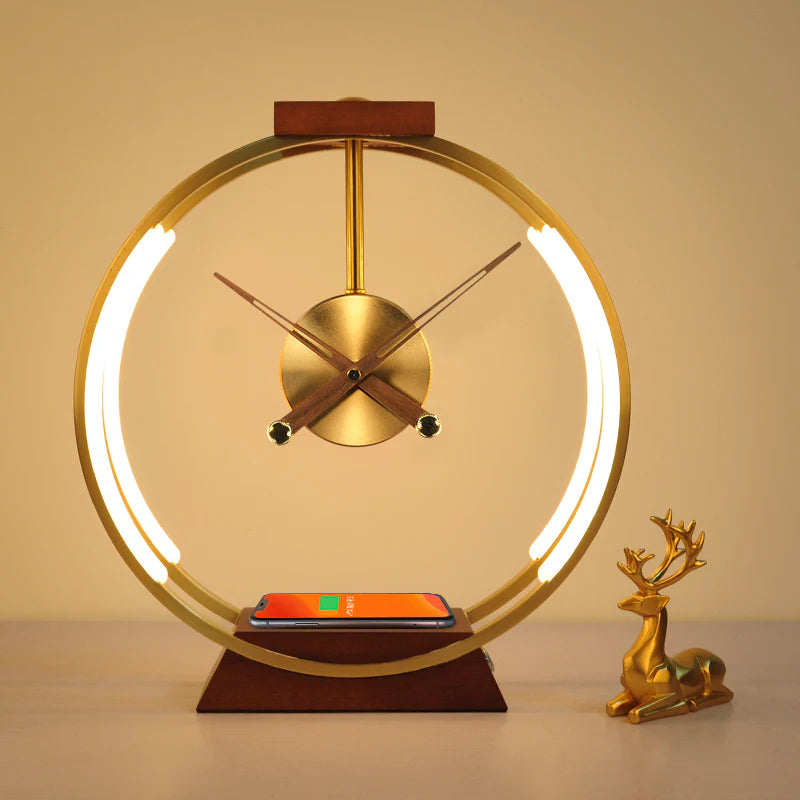 Wireless Charging Phone Clock Lamp